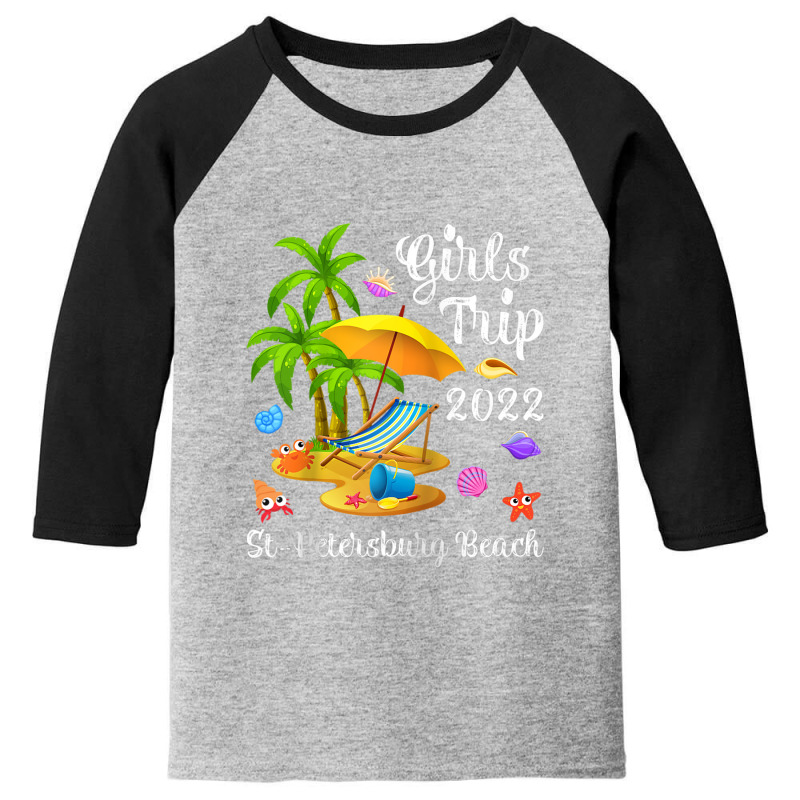 Girls Trip 2022 Summer Vacation Florida St. Petersburg Beach Raglan Ba Youth 3/4 Sleeve by LemonJack | Artistshot