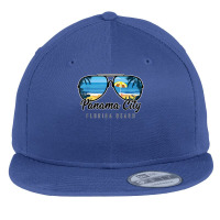 Panama City Beach Florida Palm Tree Sunglasses Souvenir Flat Bill Snapback Cap | Artistshot