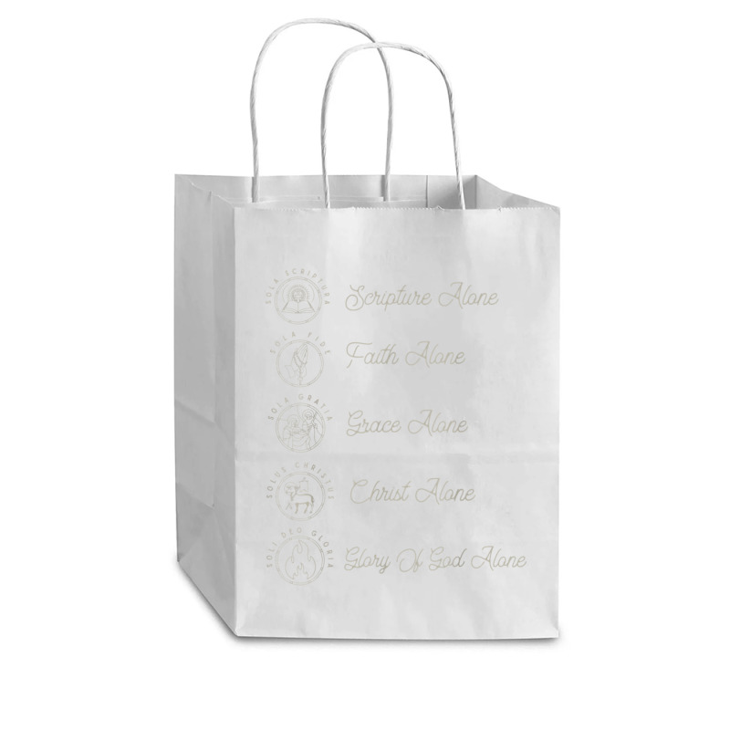 Sola Scriptura Protestant Christian Reformation 5 Solas Cub Paper Bag - 8 X 4 1/2 X 10 1/4 | Artistshot