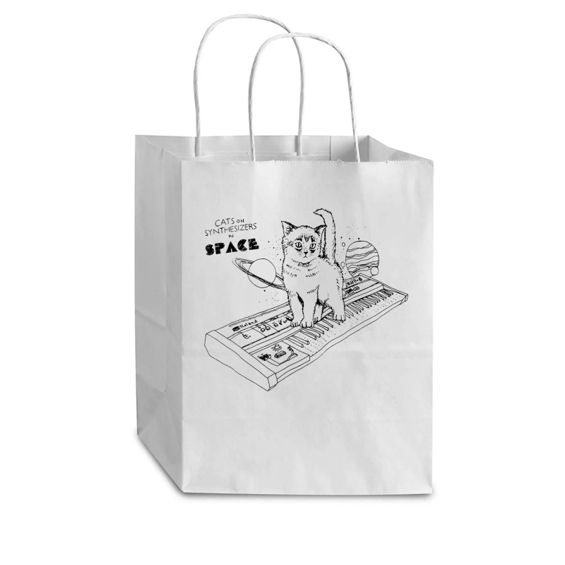 Cats On Synthesizers In Space Cat Owner Cub Paper Bag - 8 X 4 1/2 X 10 1/4 | Artistshot