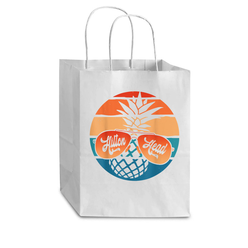 Pineapple Sunglasses Retro Hilton Head Vintage Carolina T Shirt Cub Paper Bag - 8 X 4 1/2 X 10 1/4 | Artistshot