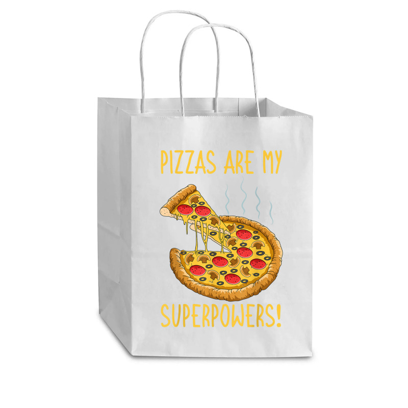 Pizza Superpower Slice Crust Neapolitan Pizzaiolo Pizzeria Cub Paper Bag - 8 X 4 1/2 X 10 1/4 | Artistshot