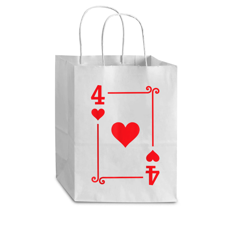 Playing Cards Matching Hearts Card Suits Four Card Cub Paper Bag - 8 X 4 1/2 X 10 1/4 | Artistshot