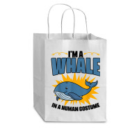 I'm A Whale In A Human Costume Sea Life Marine Biologist T Shirt Cub Paper Bag - 8 X 4 1/2 X 10 1/4 | Artistshot