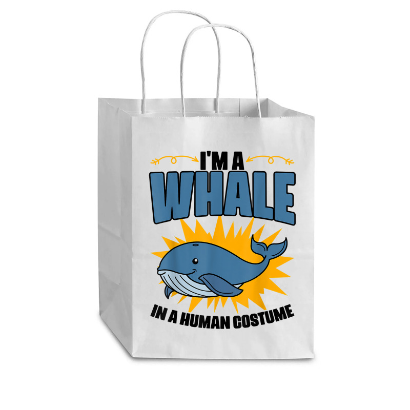 I'm A Whale In A Human Costume Sea Life Marine Biologist T Shirt Cub Paper Bag - 8 X 4 1/2 X 10 1/4 | Artistshot