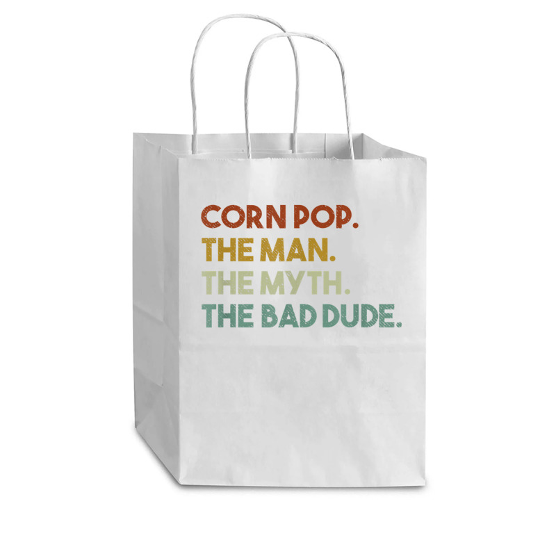 Vintage Corn Pop Was A Bad Dude Funny Cub Paper Bag - 8 X 4 1/2 X 10 1/4 | Artistshot