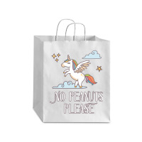 No Peanuts Please  Unicorn Theme For Peanut Allergy Kids Debie Paper Bag - 10 X 5 X 13 | Artistshot