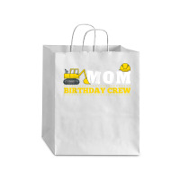 Mom Birthday Crew Construction Birthday Party Theme Debie Paper Bag - 10 X 5 X 13 | Artistshot