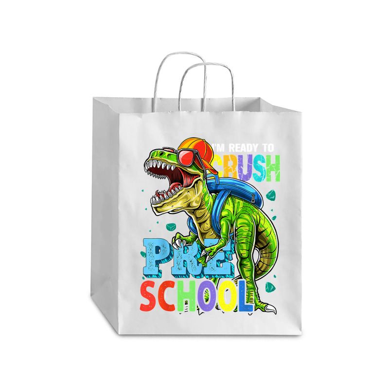 I'm Ready To Crush Preschool Dinosaur Back To School Kids Debie Paper Bag - 10 x 5 x 13 by JOSEPHDOMINICWILLIS | Artistshot