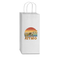 Retro Gtmo Landkrabbe  Nas Guantanamo Bay Cuba Double Wine Paper Bag - 6 1/2 X 3 1/2 X 12 3/8 | Artistshot