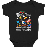 Girls Trip 2022 Summer Vacation Lost Paradise Beach Raglan Baseball Te Baby Bodysuit | Artistshot