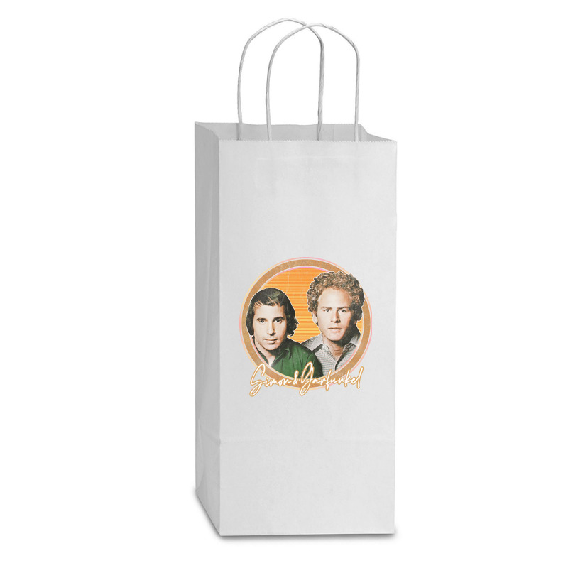 Simon Amp Garfunkel Retro Style Fan Design Double Wine Paper Bag - 6 1/2 X 3 1/2 X 12 3/8 | Artistshot