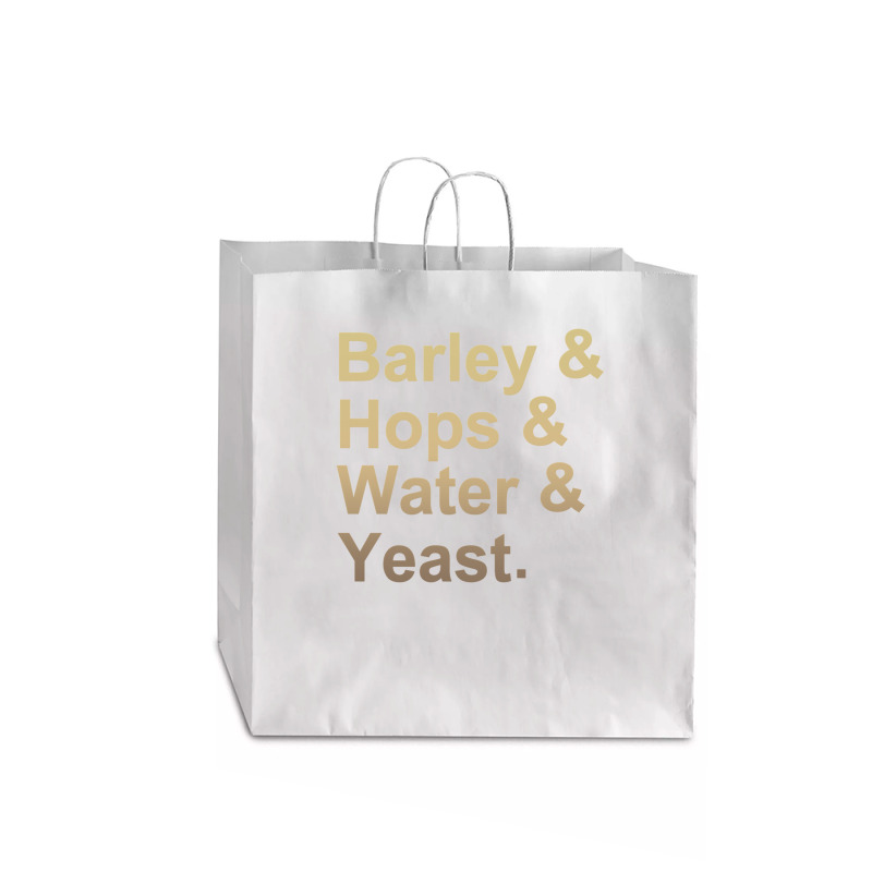 Barley Hops Water Yeast .png Jumbo Paper Bag - 18 X 7 X 18 3/4 | Artistshot