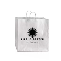 Life Is Better On The Toon Pontoon Jumbo Paper Bag - 18 X 7 X 18 3/4 | Artistshot