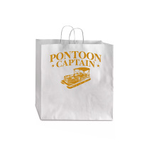 Pontoon Boat Captain Lake Lover Pontoon Captain Jumbo Paper Bag - 18 X 7 X 18 3/4 | Artistshot