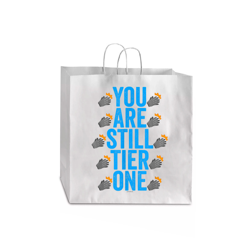 Clapping Gloves Swagazon Associate You Are Still Tier One T Shirt Jumbo Paper Bag - 18 X 7 X 18 3/4 | Artistshot