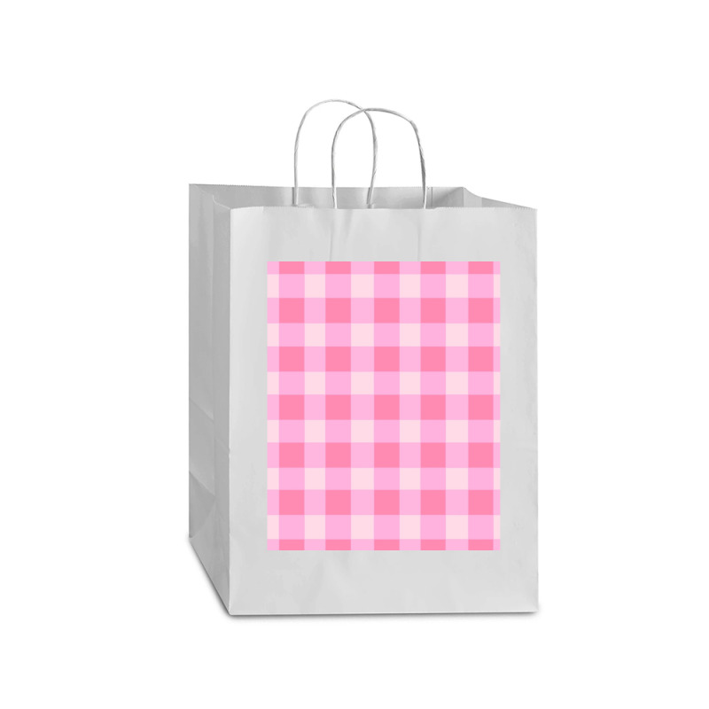 Preppy, Pink, Aesthetic, Gingham, Preppy Aesthetic Graphic Mart Paper Bag -13 X 7 X 17 | Artistshot