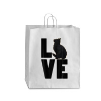 Love Black Cat Funny Pet Lover Men Dark Cat Queen Paper Bag - 16 X 6 X 19 1/4 | Artistshot