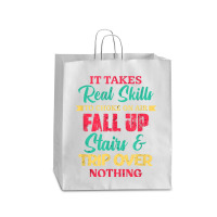 It Takes Real Skills To Choke On Air Fall Up And Trip Over T Shirt Queen Paper Bag - 16 X 6 X 19 1/4 | Artistshot