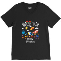 Girls Trip 2022 Summer Vacation Virginia Beach Tank Top V-neck Tee | Artistshot