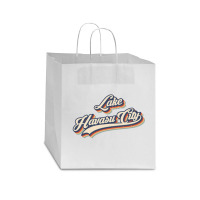 I Love Lake Havasu City Usa Retro Vintage Star Paper Bag - 13 X 7 X 13 | Artistshot