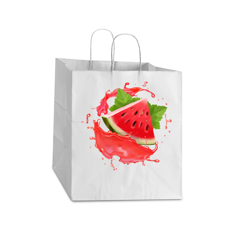 Watermelon  Shirt Watermelon Fruits Who Loves Juicy Watermelons   2150 Take Out Paper Bag - 14 X 10 X 15 1/2 | Artistshot