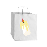 Interesting Halloween Candle Design Take Out Paper Bag - 14 X 10 X 15 1/2 | Artistshot