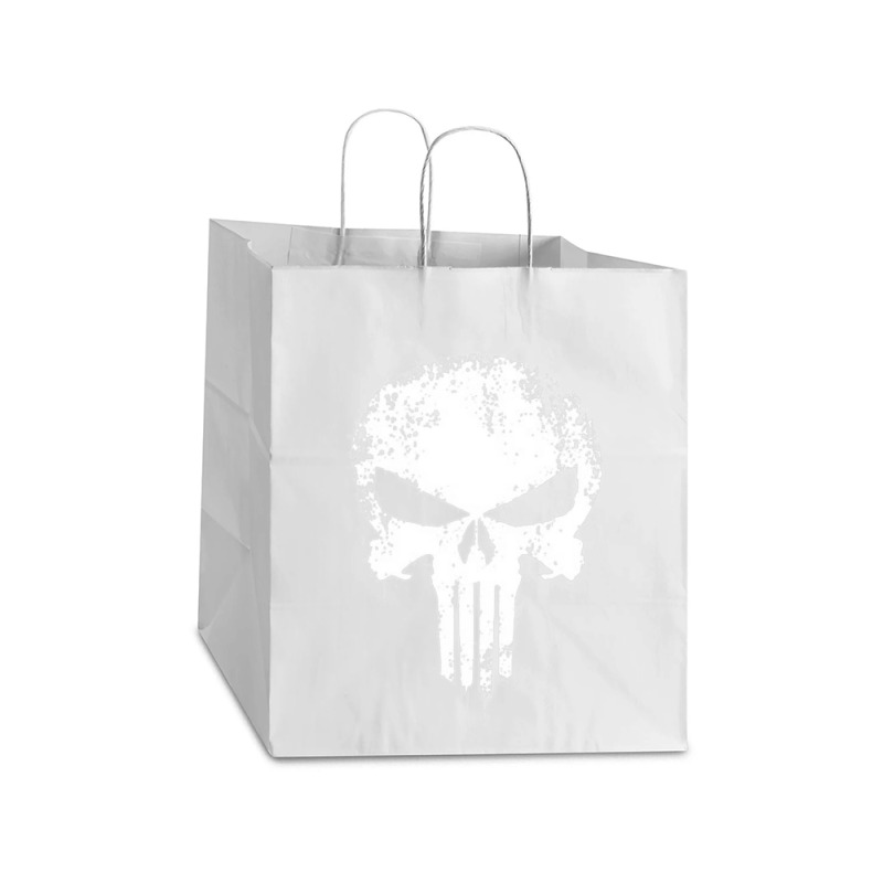 The Scary Ghost Cartoon Take Out Paper Bag - 14 X 10 X 15 1/2 | Artistshot