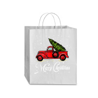 Merry Christmas Truck Red With Tree Xmas Pajama Funny Gifts Tank Top Traveler Paper Bag -13 X 6 X 15 3/4 | Artistshot