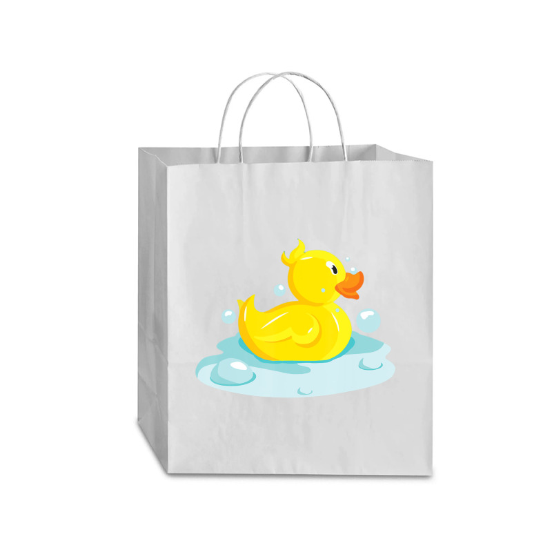 Cute Yellow Duck Rubber Ducky Duckie Bathtub Party Day Traveler Paper Bag -13 X 6 X 15 3/4 | Artistshot