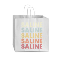 Saline Michigan Saline Mi Retro Vintage Text Vogue Paper Bag - 16 X 6 X 12 | Artistshot