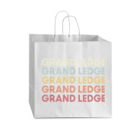 Grand Ledge Michigan Grand Ledge Mi Retro Vintage Text Vogue Paper Bag - 16 X 6 X 12 | Artistshot