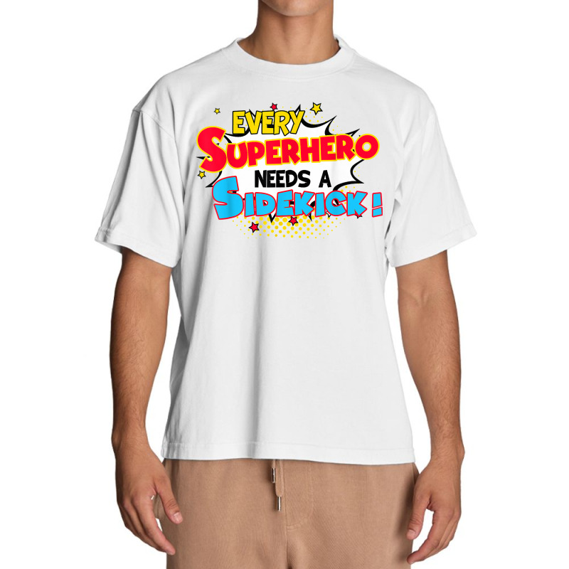 Kids Every Superhero Needs A Sidekick Brother Sister T Shirt Urban Heavy T-shirt by norhannuchols | Artistshot