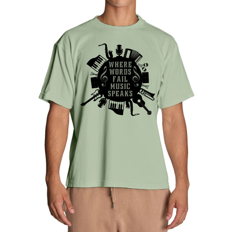 Where Words Fail Music Speaks Urban Heavy T-shirt | Artistshot