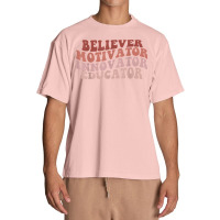 Believer Motivator Innovator Educator Retro Teacher Gifts T Shirt Urban Heavy T-shirt | Artistshot