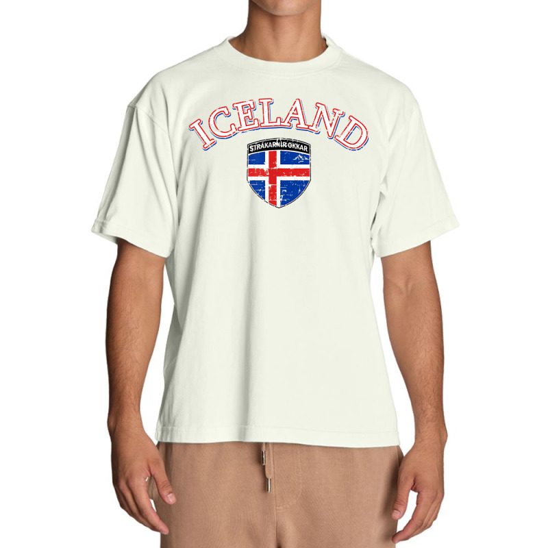 Iceland Football Tshirt Distressed Soccer Tshirts Urban Heavy T-shirt | Artistshot