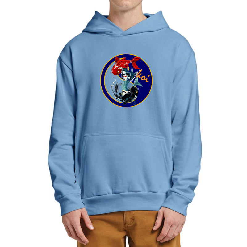 Oriental Beauty Koi & Feng Shui Urban Pullover Hoodie | Artistshot