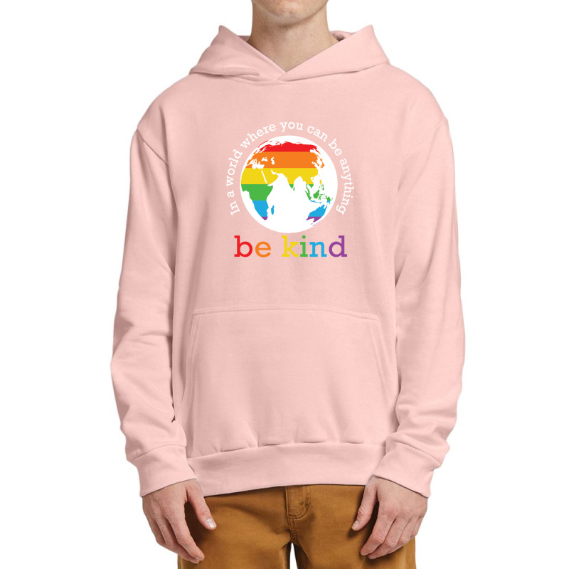 World Map Be Kind Pride 12243309 Urban Pullover Hoodie | Artistshot