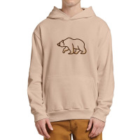 Simple Line Art Grizzly Bear Illustration Urban Pullover Hoodie | Artistshot