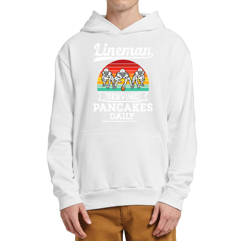 Football Lineman Serving Pancakes Daily Offensive Lineman 39 Urban Pullover Hoodie | Artistshot