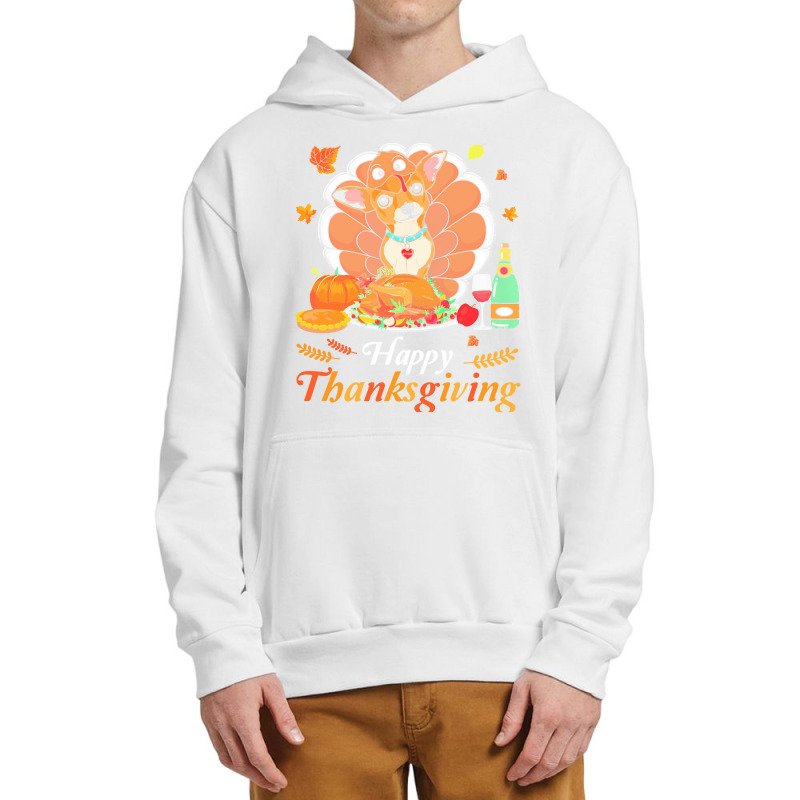 Chihuahua Happy Thanksgiving Christmas T  Shirt Chihuahua Turkey Costu Urban Pullover Hoodie | Artistshot