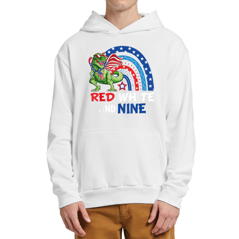 4th July Independence Day American Graphic Plus Size Dinosaur Rainbow Urban Pullover Hoodie | Artistshot