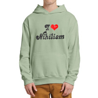 I Heart Nihilism Vintage Look Faded Typography Gift Urban Pullover Hoodie | Artistshot