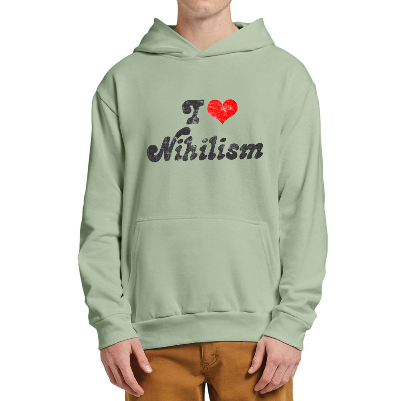 I Heart Nihilism Vintage Look Faded Typography Gift Urban Pullover Hoodie by gusjigangkudus | Artistshot