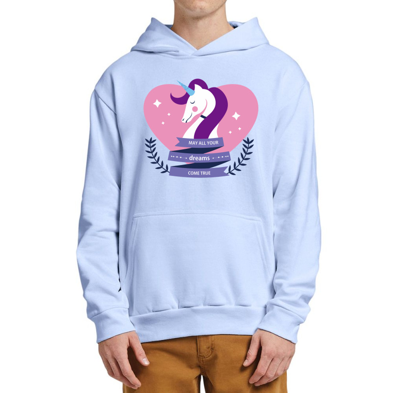 May All Your Dreams Come True, Unicorn Urban Pullover Hoodie by marceliana | Artistshot