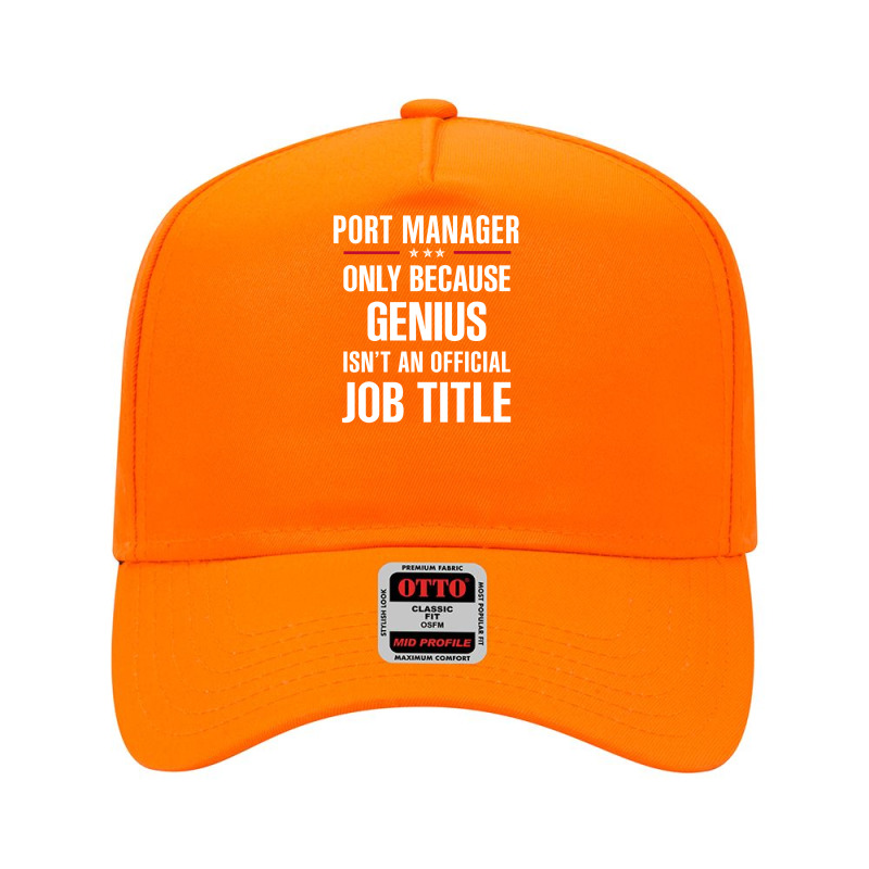 Gift For Genius Port Manager Adjustable Baseball Cap | Artistshot