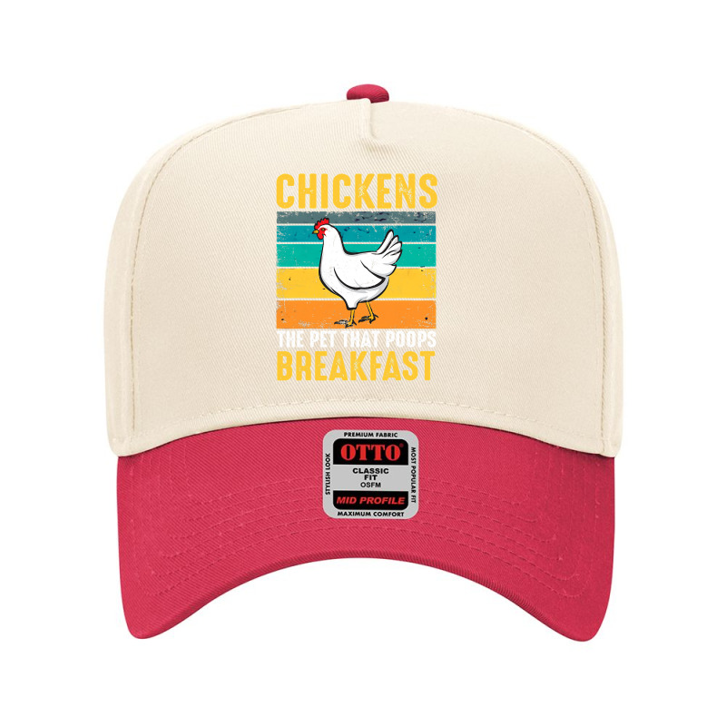 Chicken Cock Funny Chicken Chickens The Pet That Poops Breakfast 336 H Adjustable Baseball Cap by offensejuggler | Artistshot