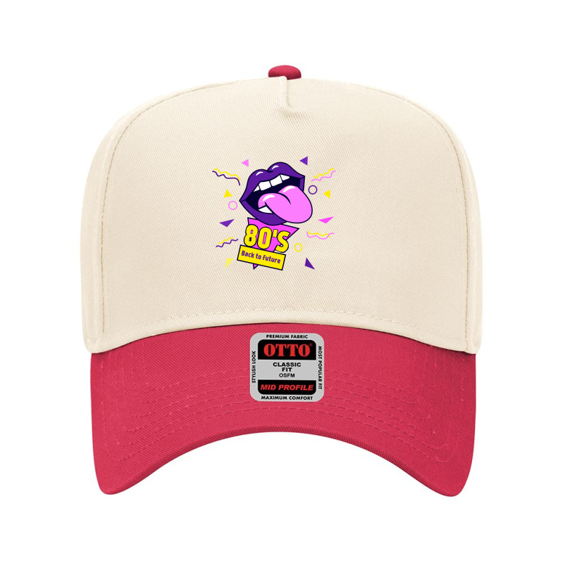 Mouth 80s Retrowave Adjustable Baseball Cap | Artistshot