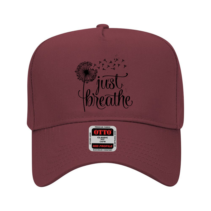 Just Breathe Adjustable Baseball Cap by Bull Tees | Artistshot