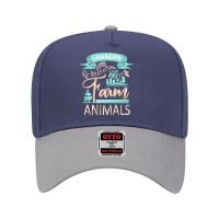 Farm Animals T  Shirt Grandpa Who Loves Farm Animals  Cow Pig Goat Lov Adjustable Baseball Cap | Artistshot